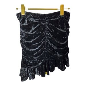 ZARA Black Velvet Mini Skirt